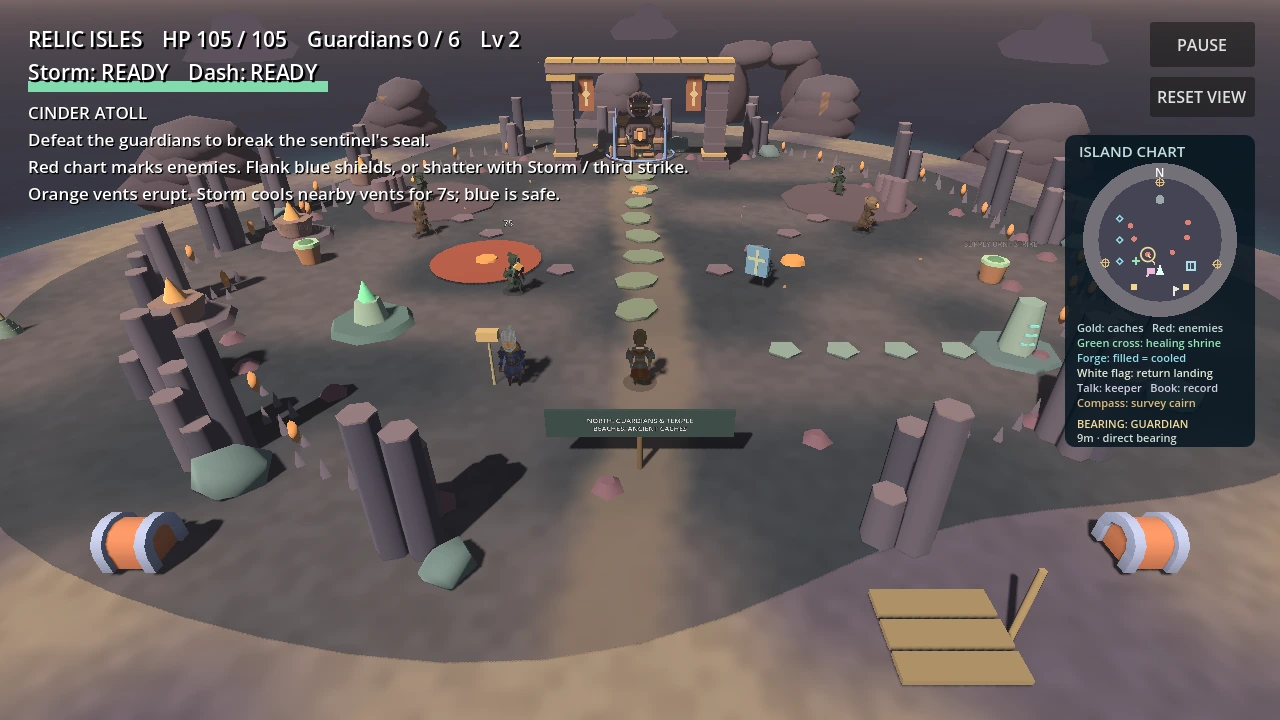 Вулканический остров Cinder Atoll в Relic Isles